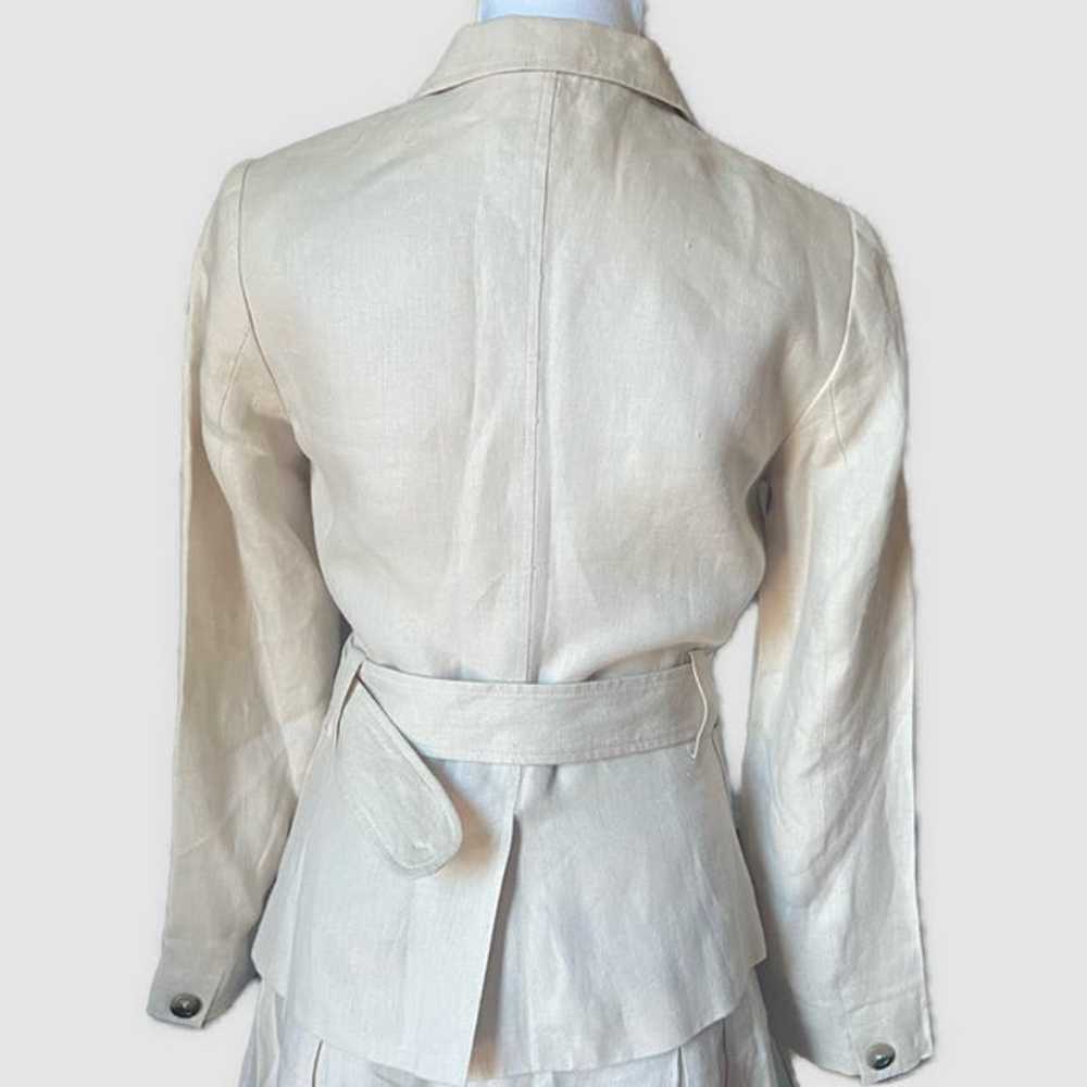 MNG Mango Suit Linen Belted Jacket, EUC-Size 4 - image 7