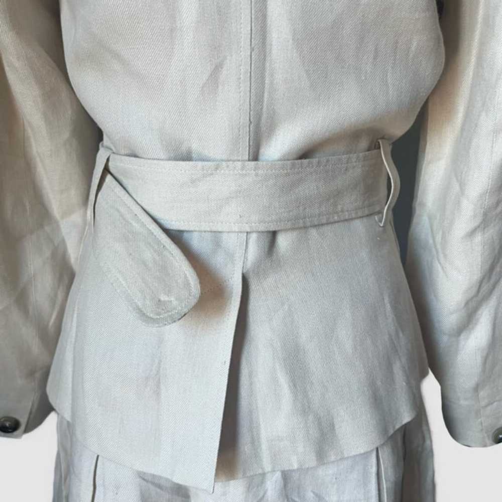 MNG Mango Suit Linen Belted Jacket, EUC-Size 4 - image 8