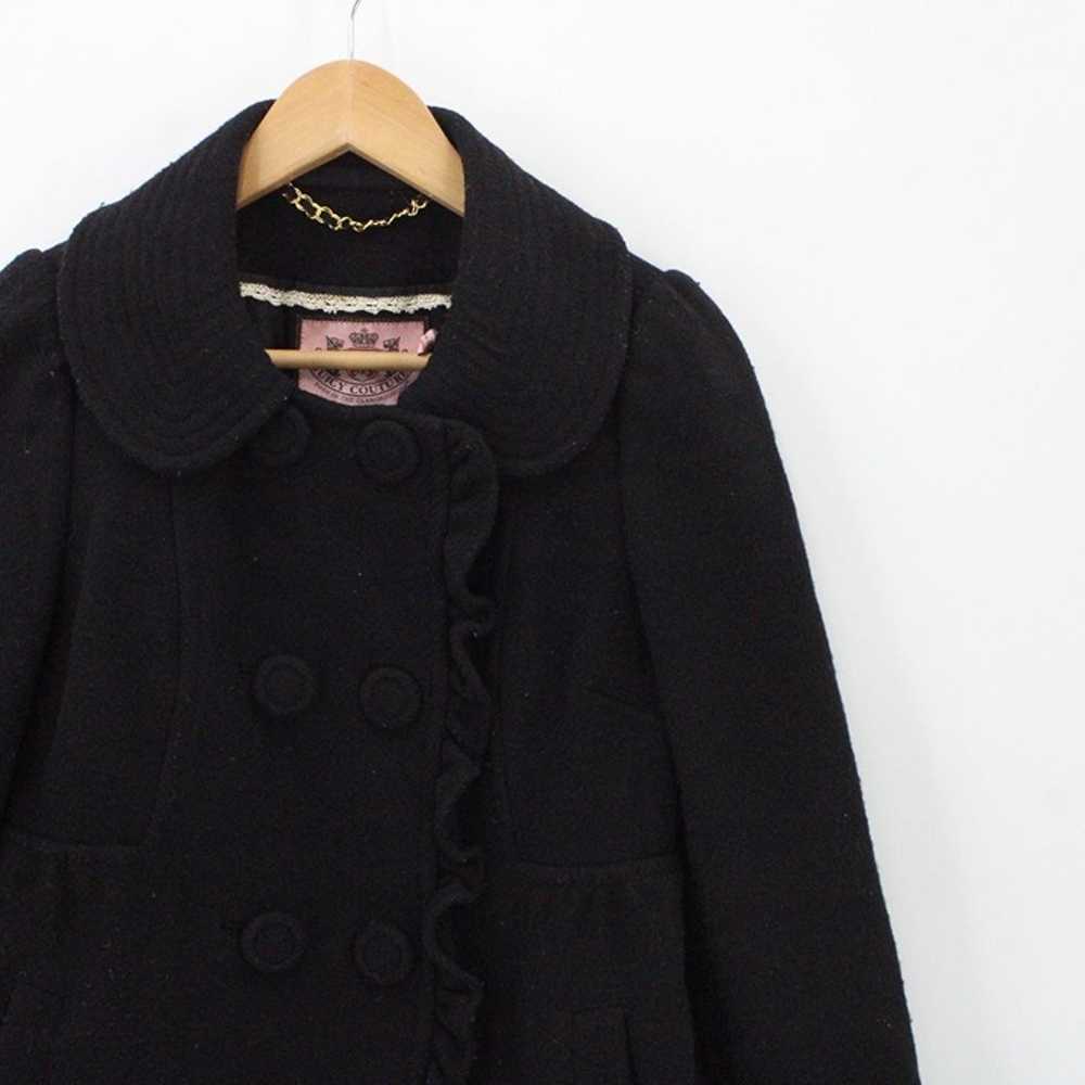 Vintage Juicy Couture Pea Coat Womens Black Butto… - image 2