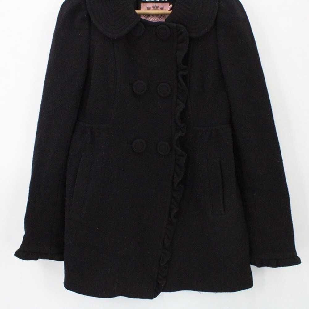 Vintage Juicy Couture Pea Coat Womens Black Butto… - image 4