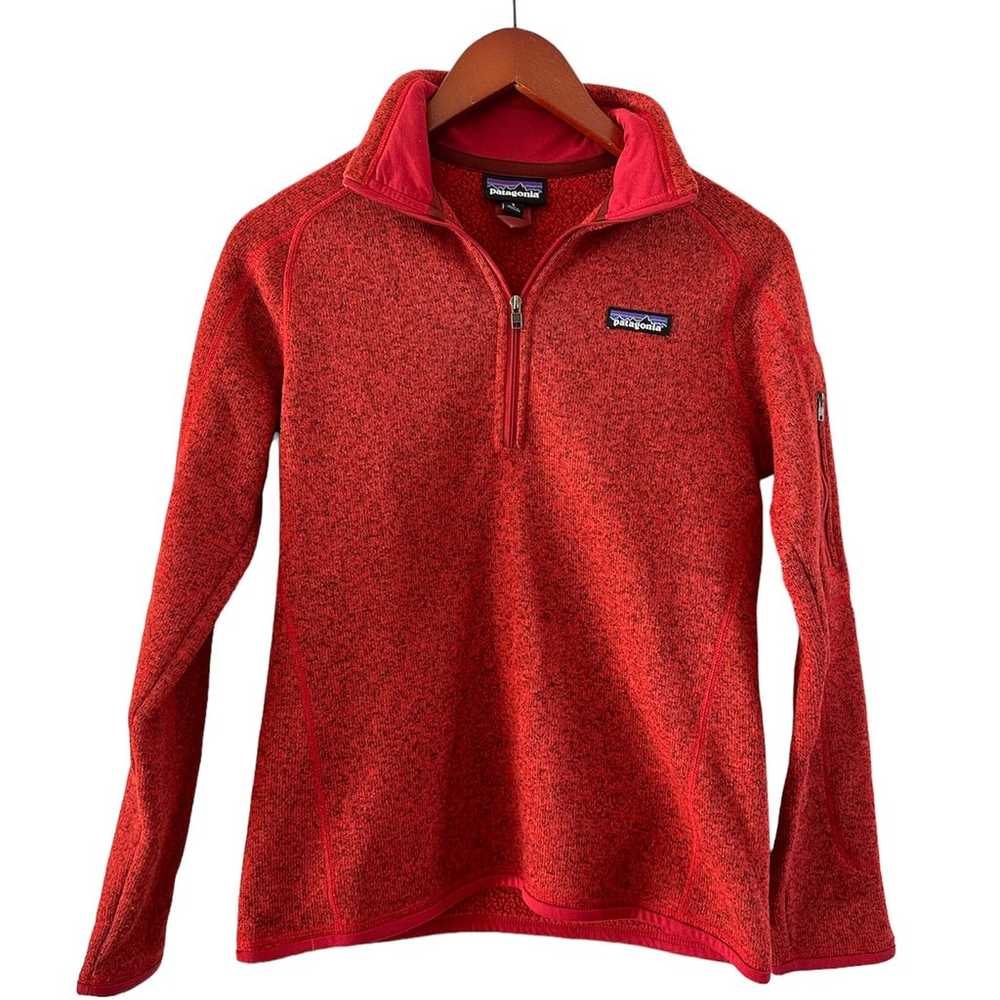 Patagonia Red Sweater fleece 1/4 Zip women’s pull… - image 1