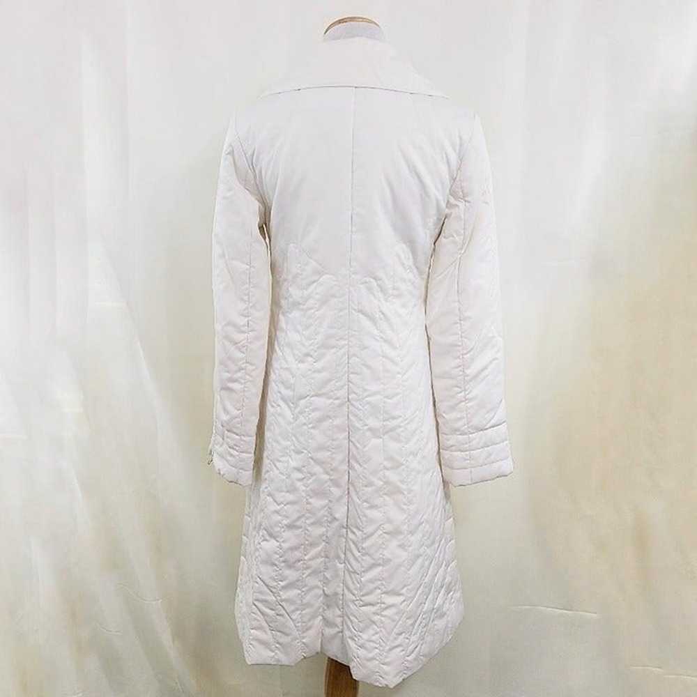 BCBGMAXAZRIA long quilted puffer coat ivory white… - image 3