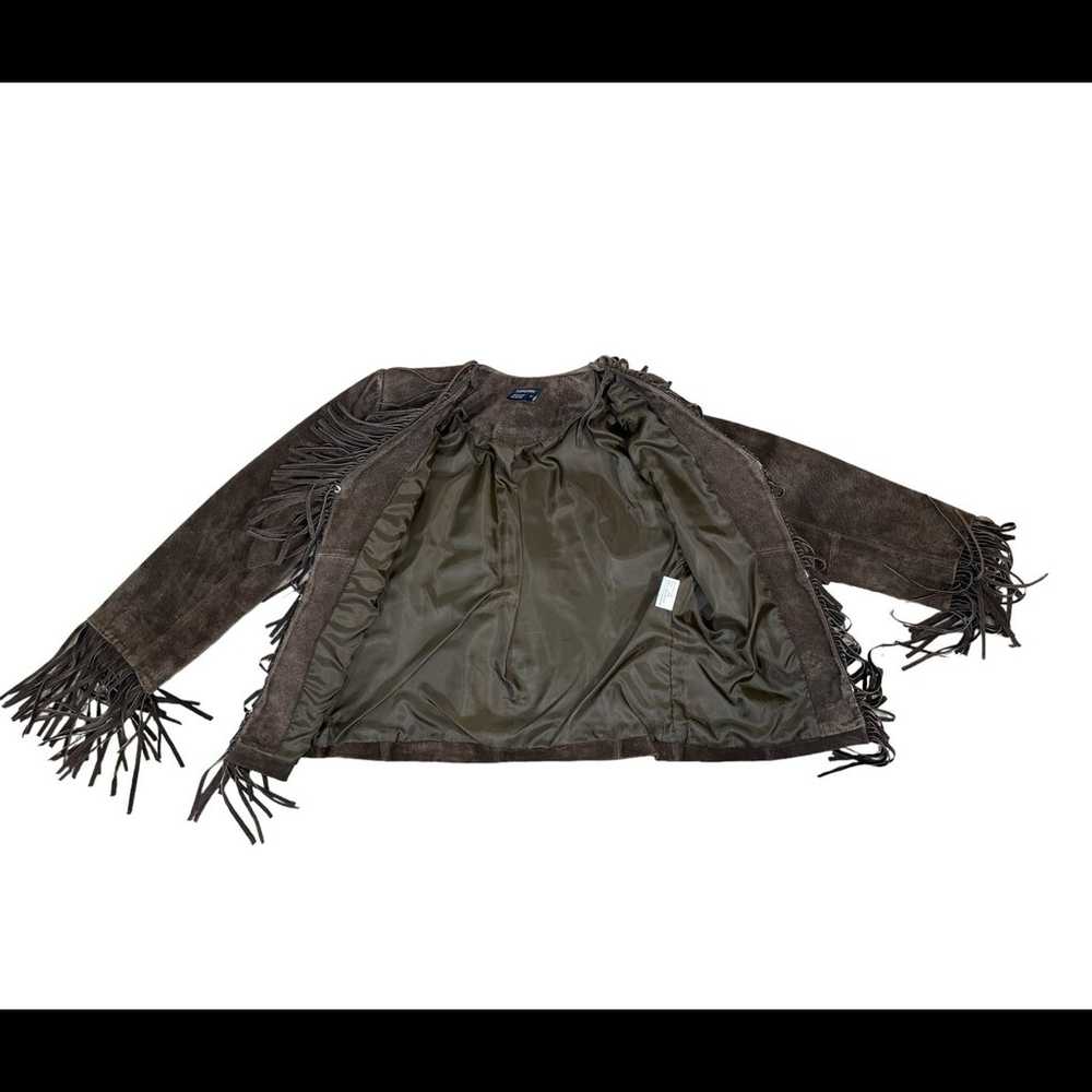 Boston Proper - Leather Suede Fringe Jacket - Wom… - image 5