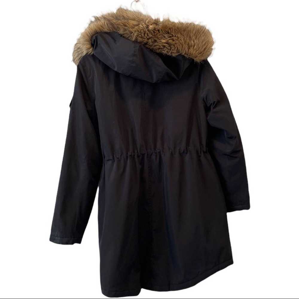 Betsey Johnson Black Lace Detail Long Puffer Coat… - image 10