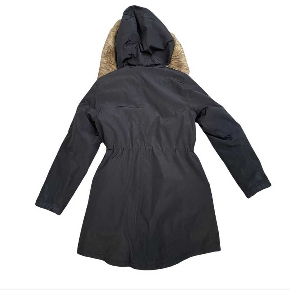 Betsey Johnson Black Lace Detail Long Puffer Coat… - image 11