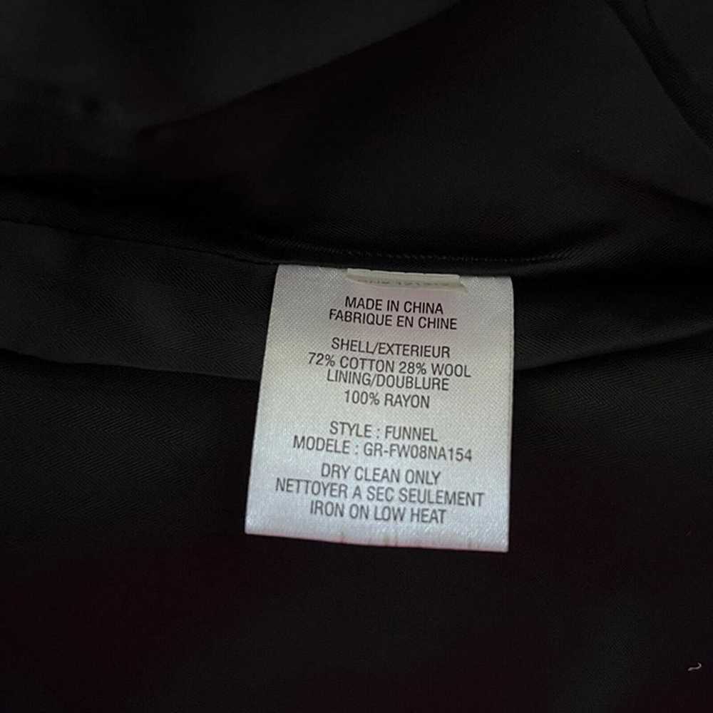 Gryphon Trench Coat Blue Black Long Wool Cotton V… - image 5
