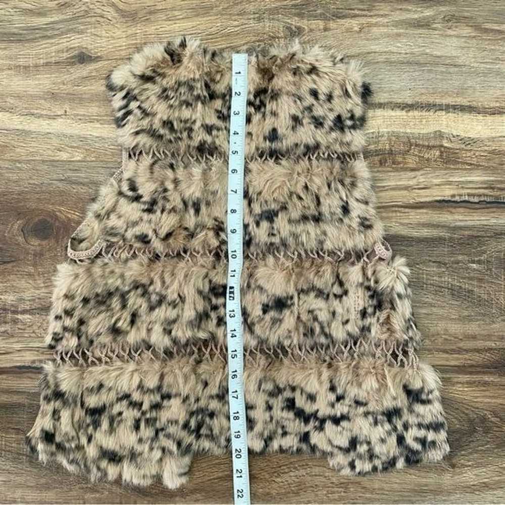 BCBGMAXAZRIA Spotted Genuine Rabbit Fur Crochet p… - image 8