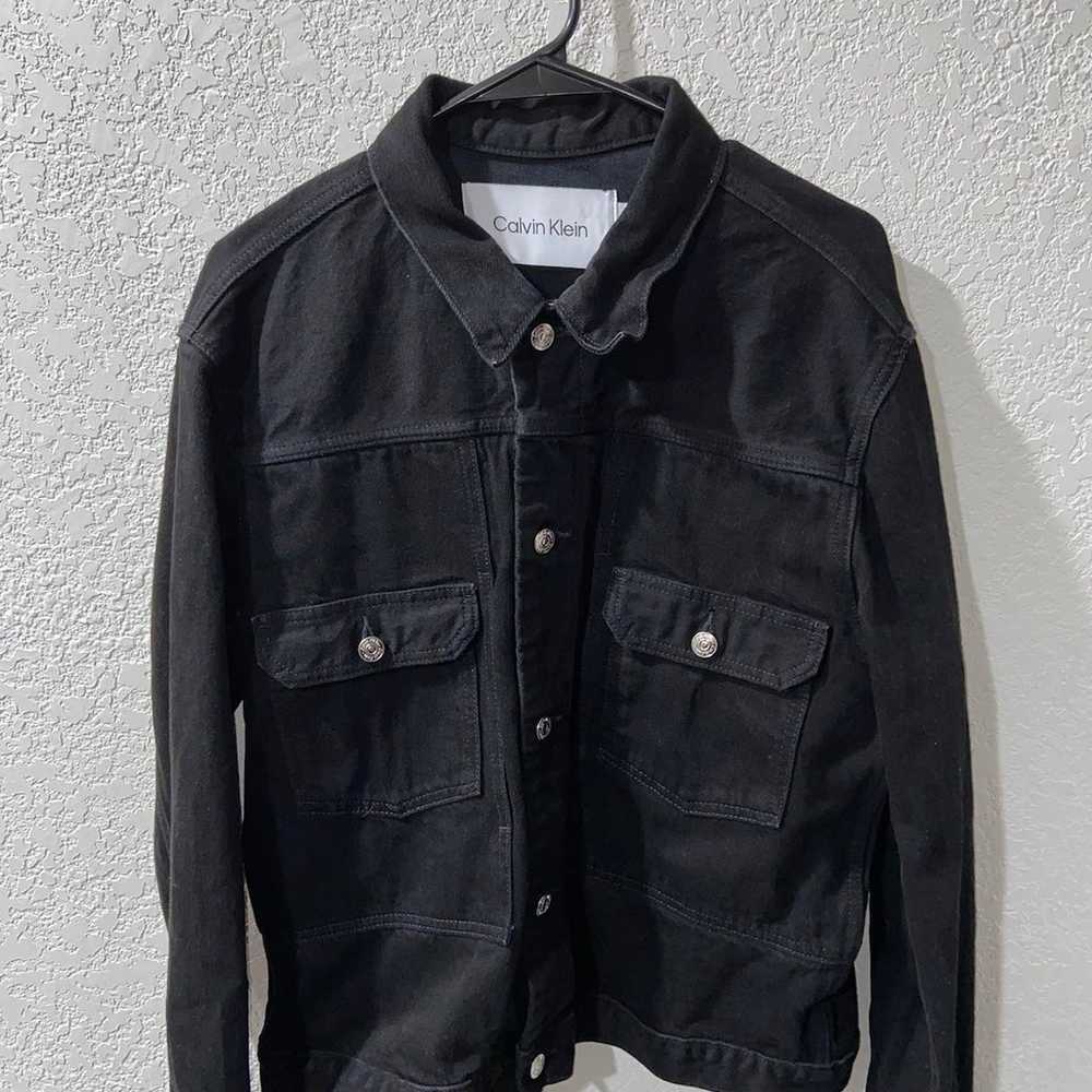 Calvin Klein black selvedge denim jacket - image 7