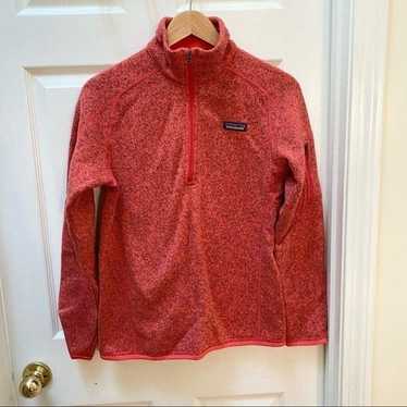 Patagonia red better sweater quarter zip pullover… - image 1