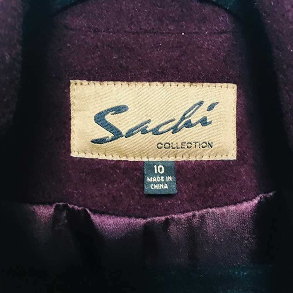 Sachi Collection Wine Plum Wool Womens Long Dress… - image 2