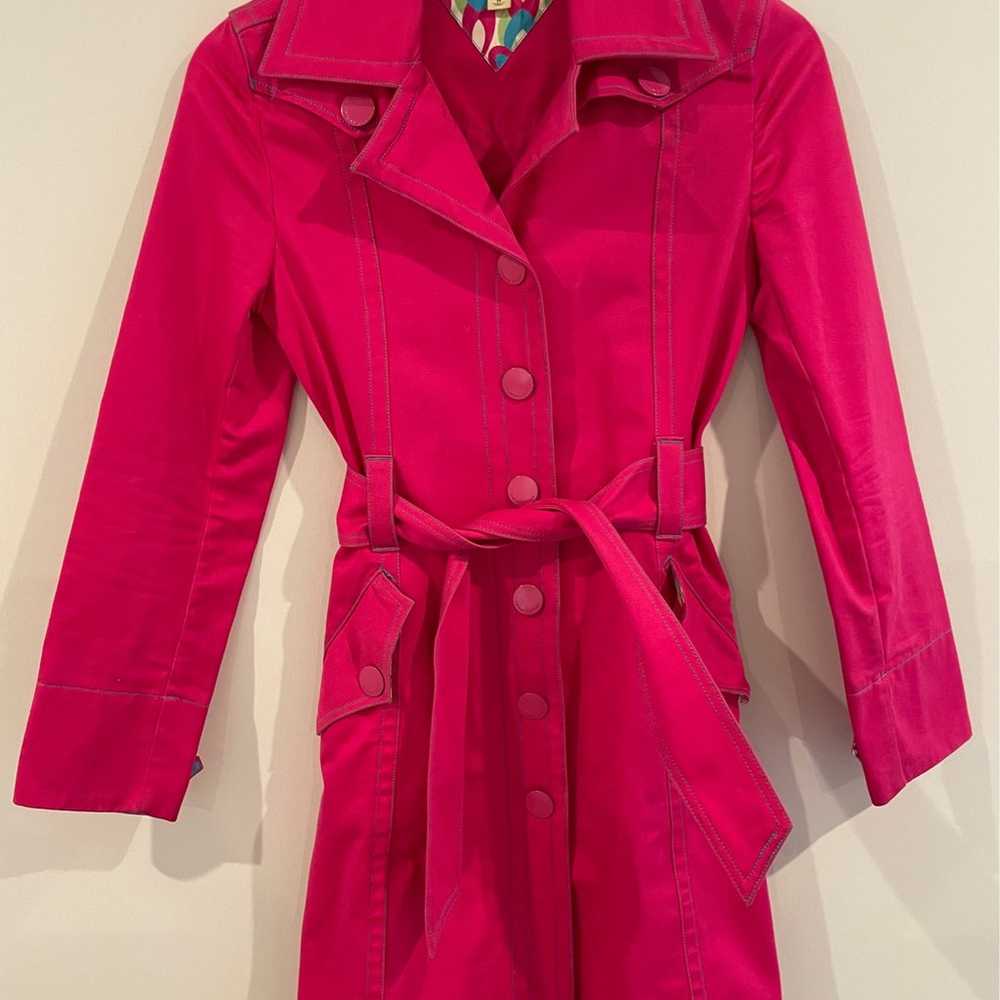 Vintage Tommy Jeans Women’s Pink Collared Snap Up… - image 1