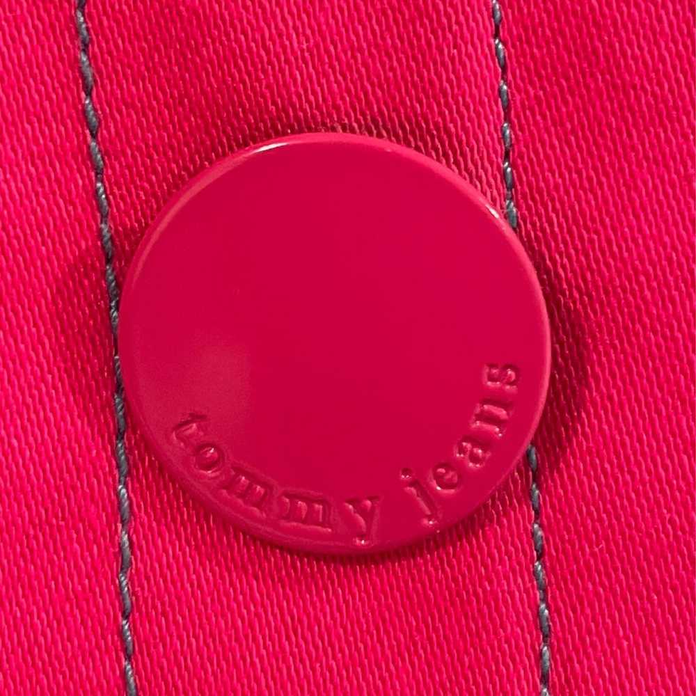Vintage Tommy Jeans Women’s Pink Collared Snap Up… - image 7