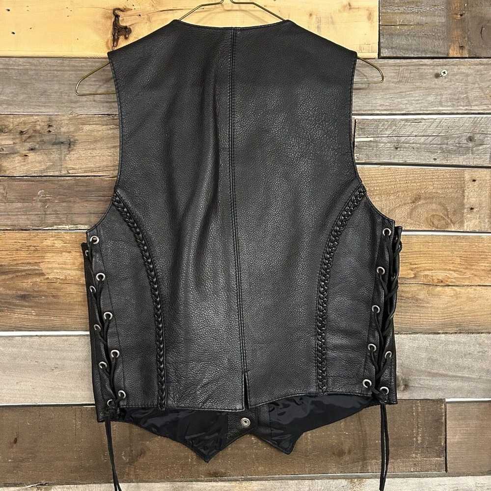 First Classics Leather Gear Fringe Vest Women’s S… - image 4