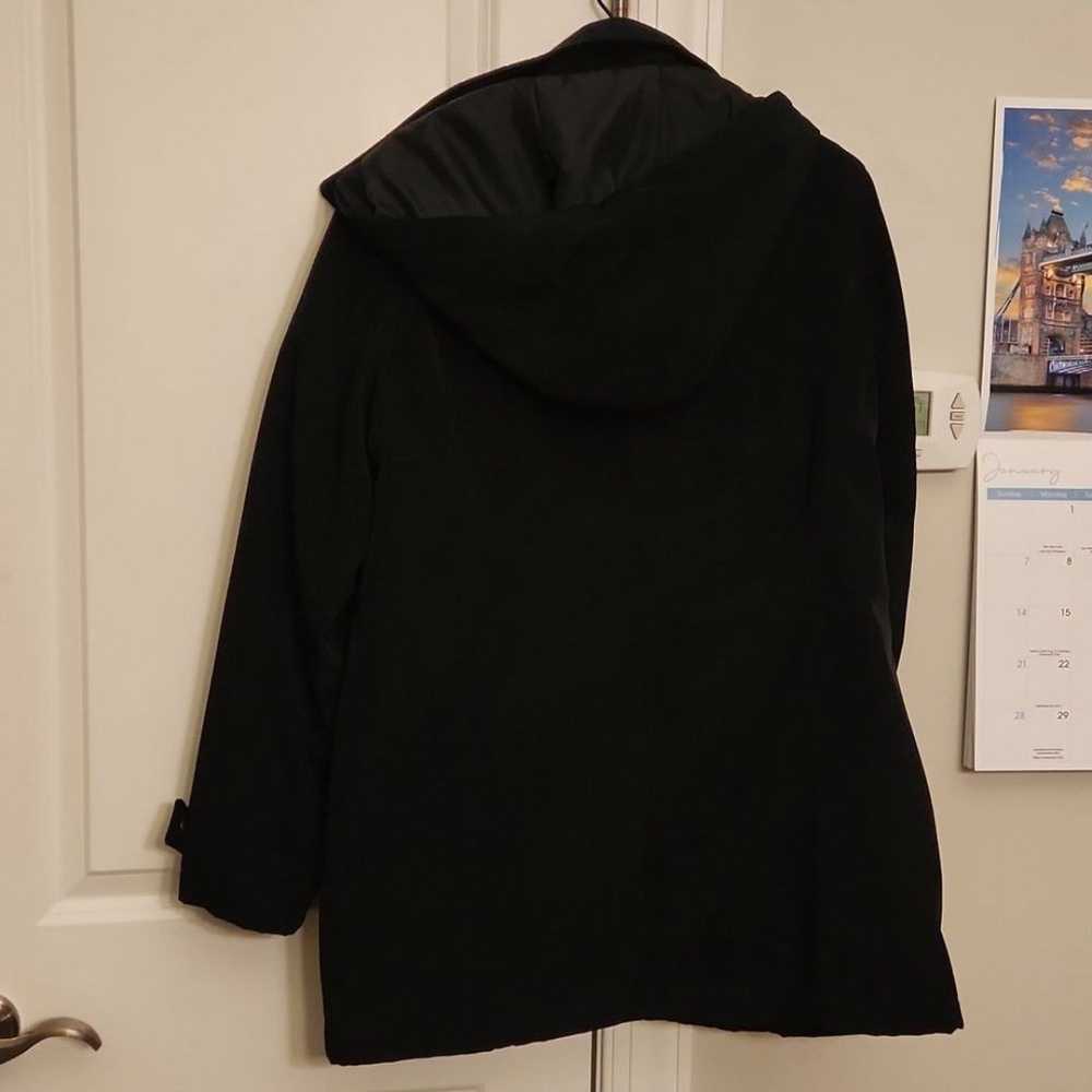 Preston & York Women's Black Long Trench Coat w/ … - image 10
