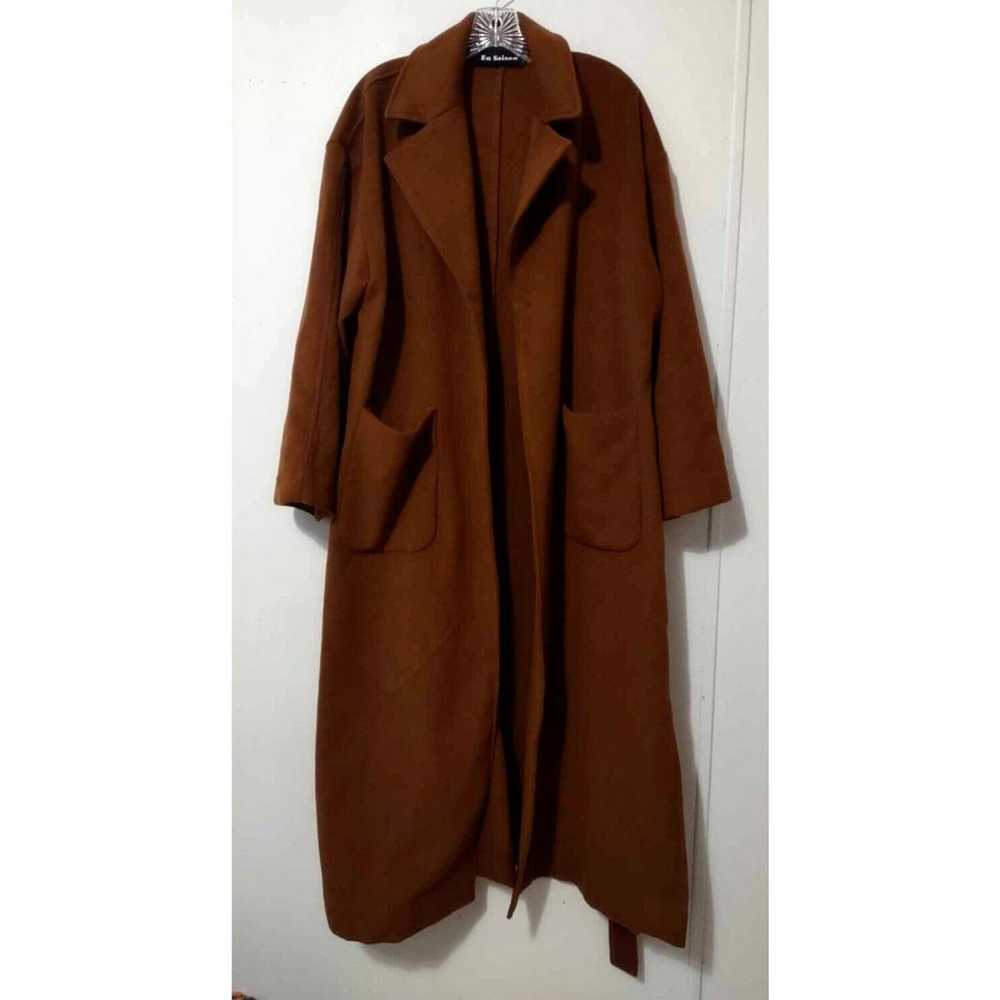 En Saison Brown Oversized Coat Size Medium - image 2