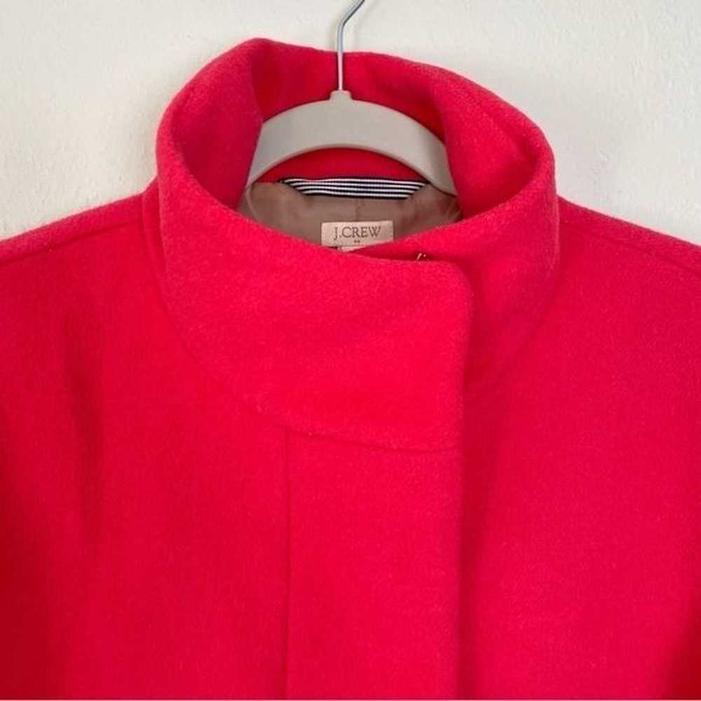 J Crew red pink watermelon red cocoon wool blend … - image 3