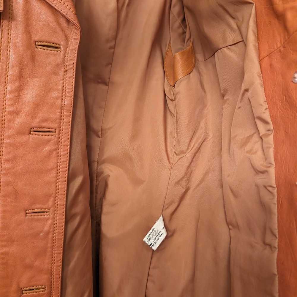 Caramel leather jacket - image 10
