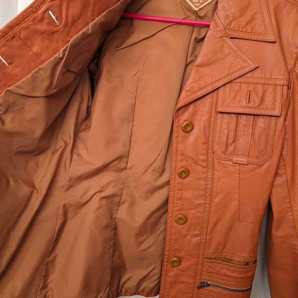 Caramel leather jacket - image 11