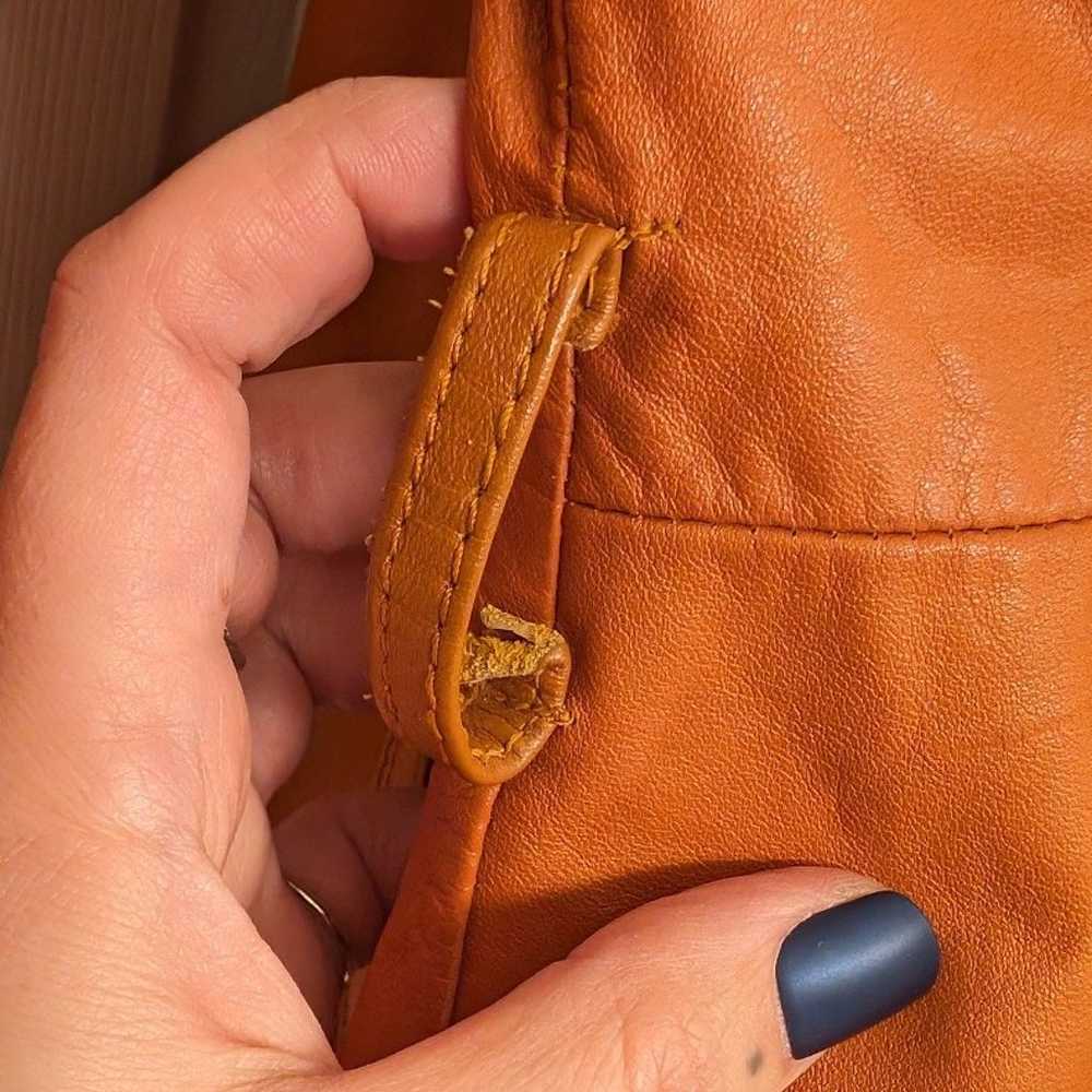Caramel leather jacket - image 4