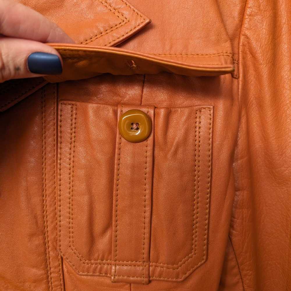 Caramel leather jacket - image 5
