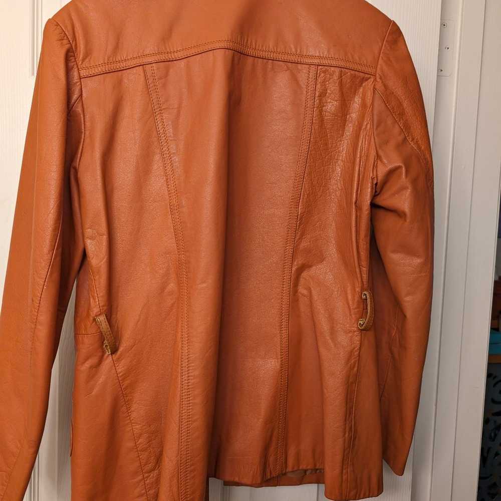 Caramel leather jacket - image 6