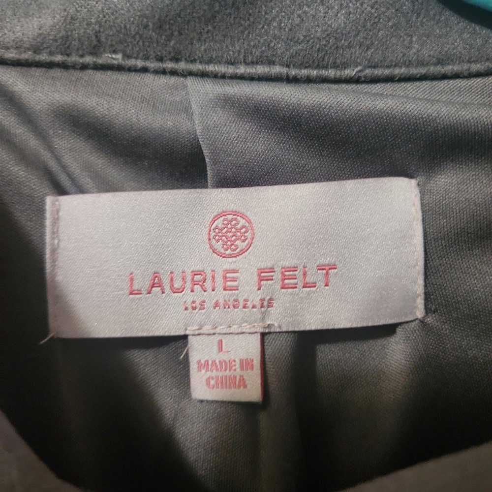 Laurie Felt faux suede trucker jacket size large - image 3