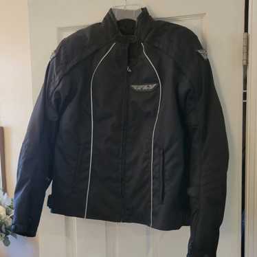 Fly motorcycle jacket with removable armor
