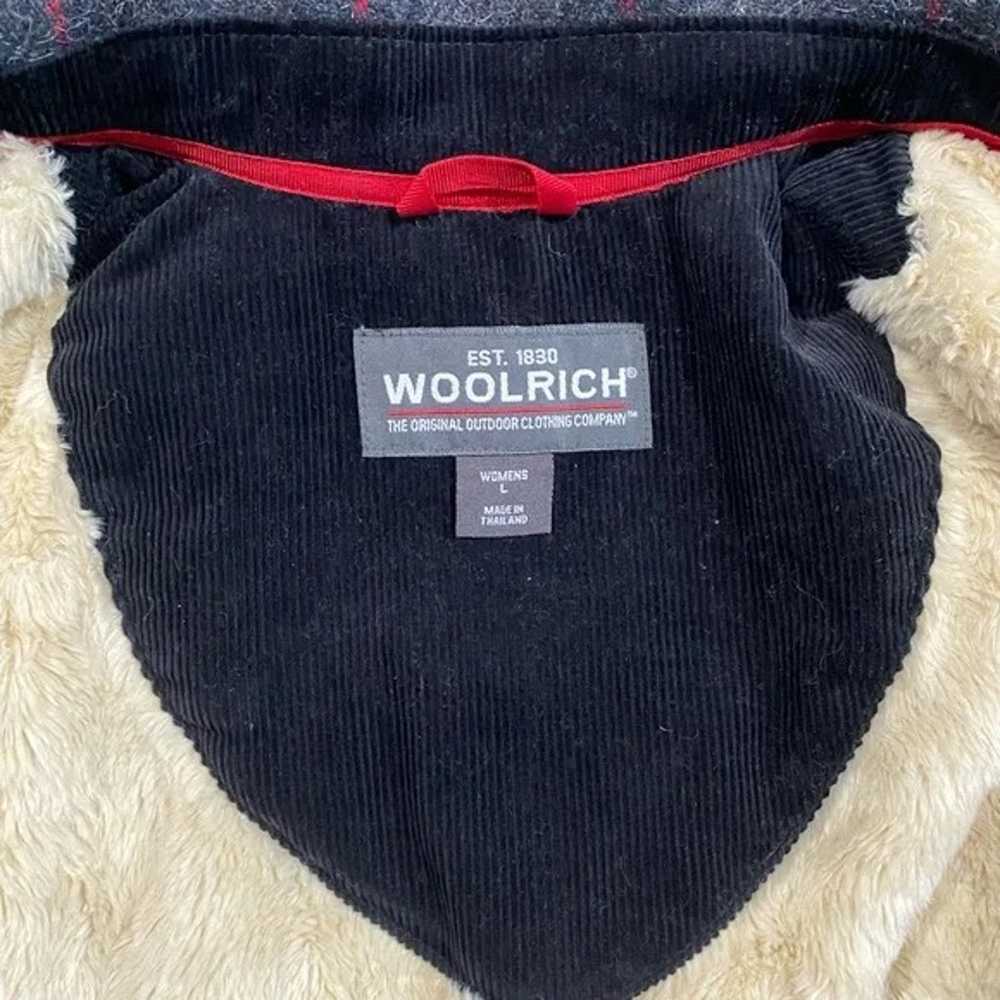 Women’s Woolrich Sherpa Lined Wool Plaid Coat - image 6