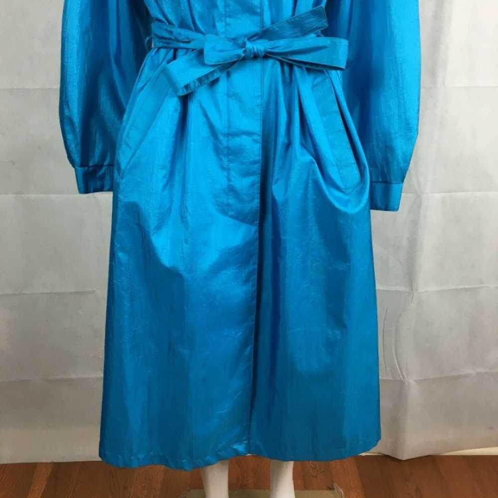 Forecaster Blue Vintage Rain Coat Sz 14 - image 3