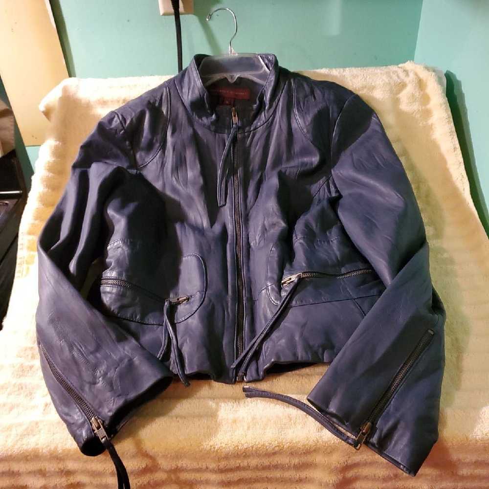Real leather jacket by MARGARET GODFREY - image 2