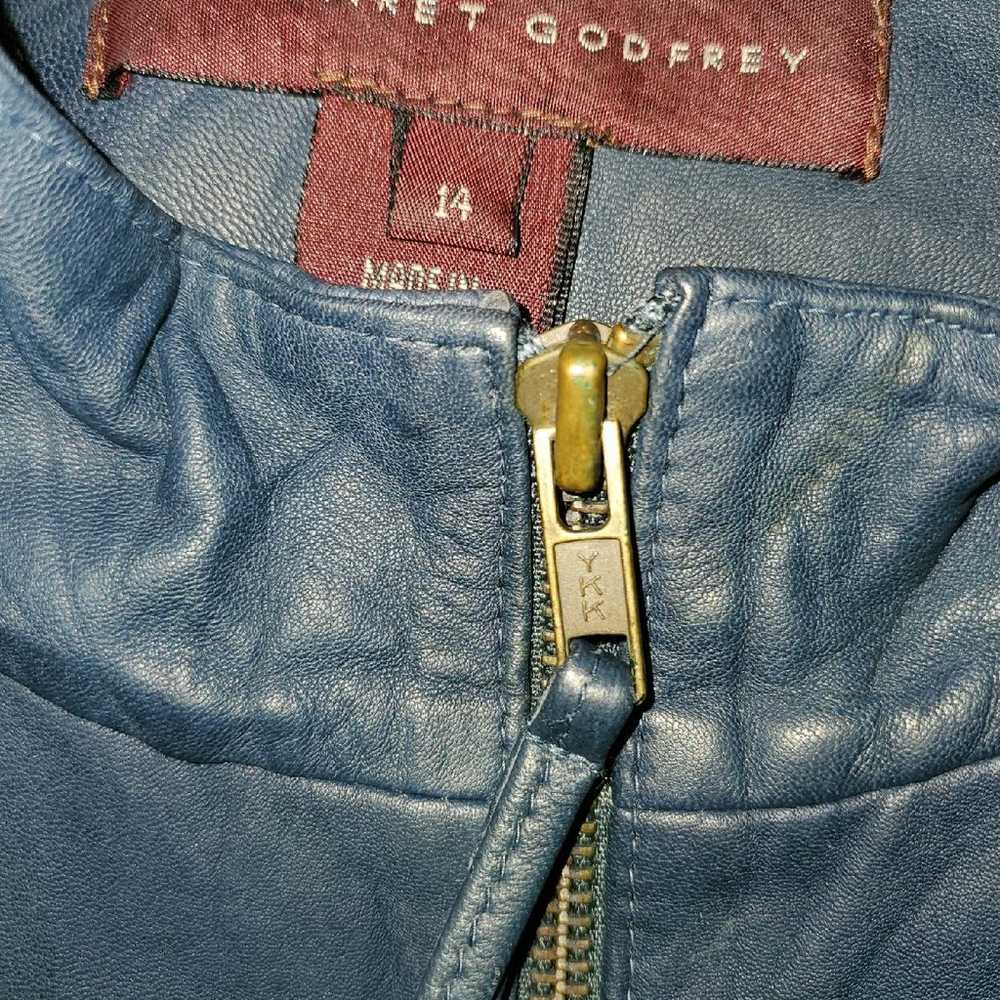 Real leather jacket by MARGARET GODFREY - image 3