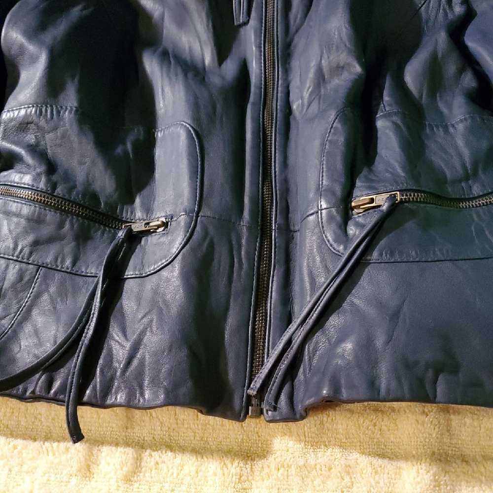 Real leather jacket by MARGARET GODFREY - image 4