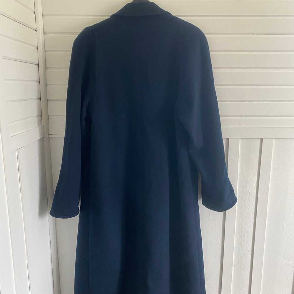 Vintage Jofeld by Forstmann Navy Blue Wool Trench… - image 6