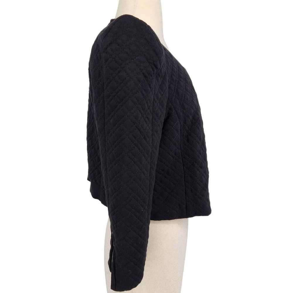 BCBGMaxAzria Quilted Strong Shoulder Zip Front Cr… - image 5