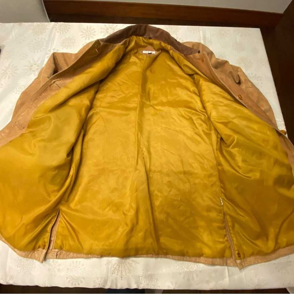 Talbots Suede Leather Barn Jacket Gold Retro Prep… - image 10