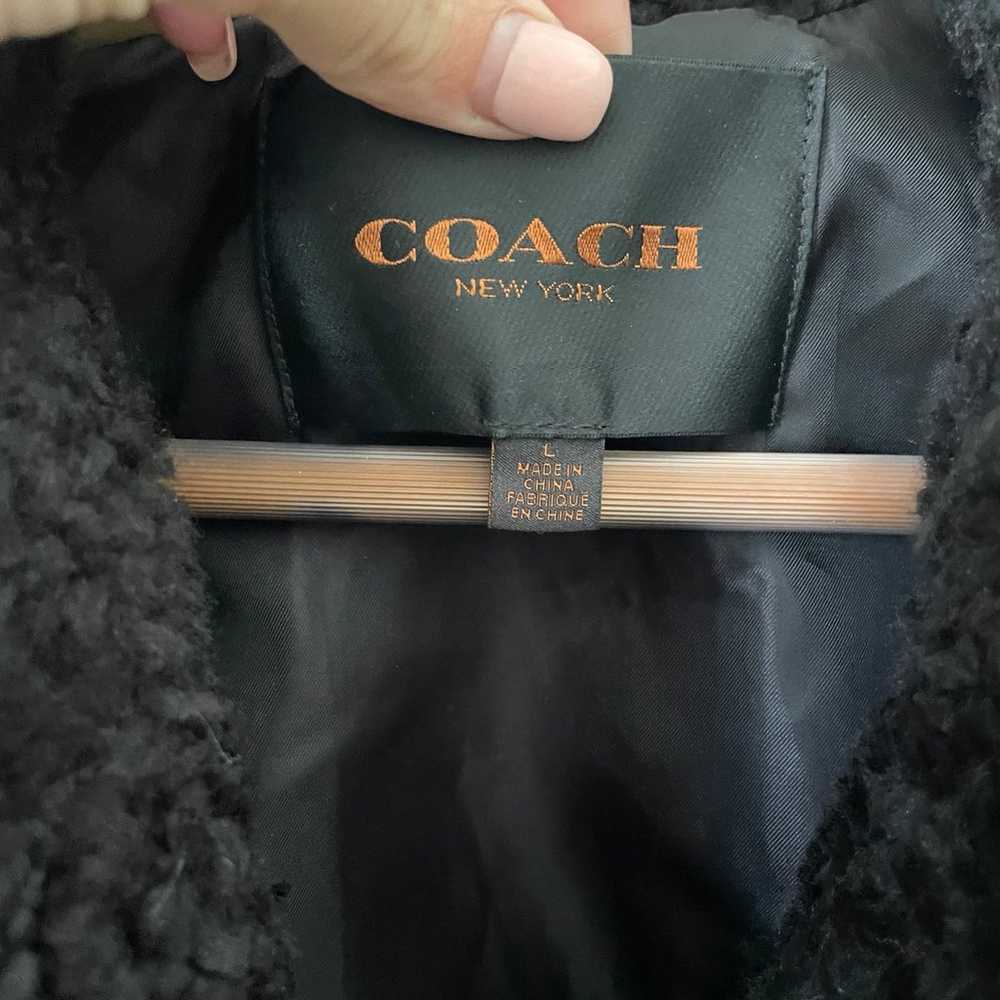 Coach faux shearling peacoat - image 4