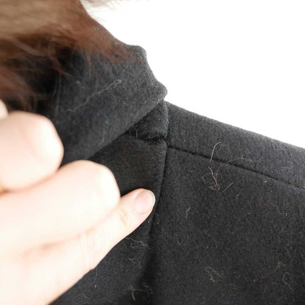 black wool toggle coat genuine fur lined hood | V… - image 6