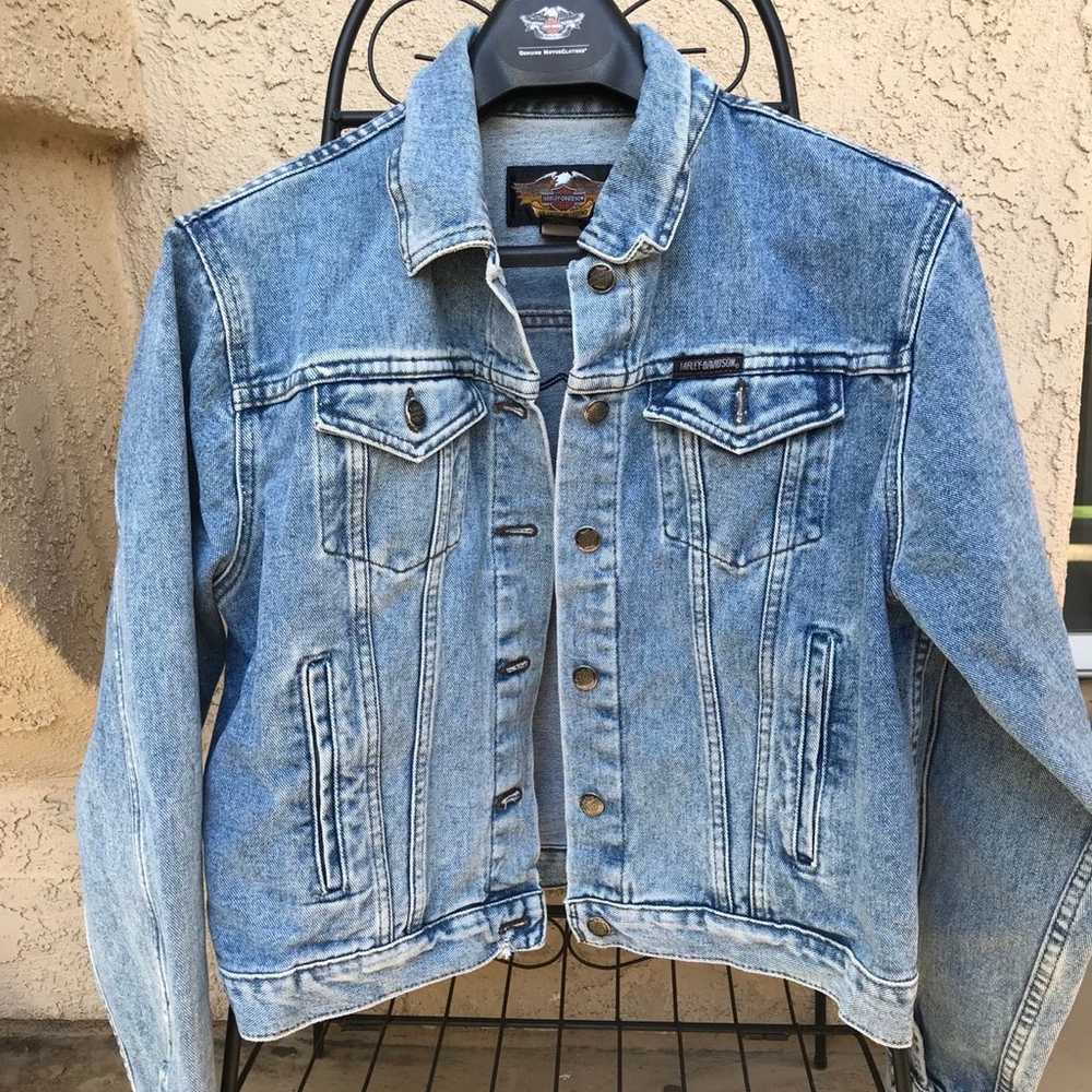 Women's Harley Davidson Denim Jacket (XL) - image 1