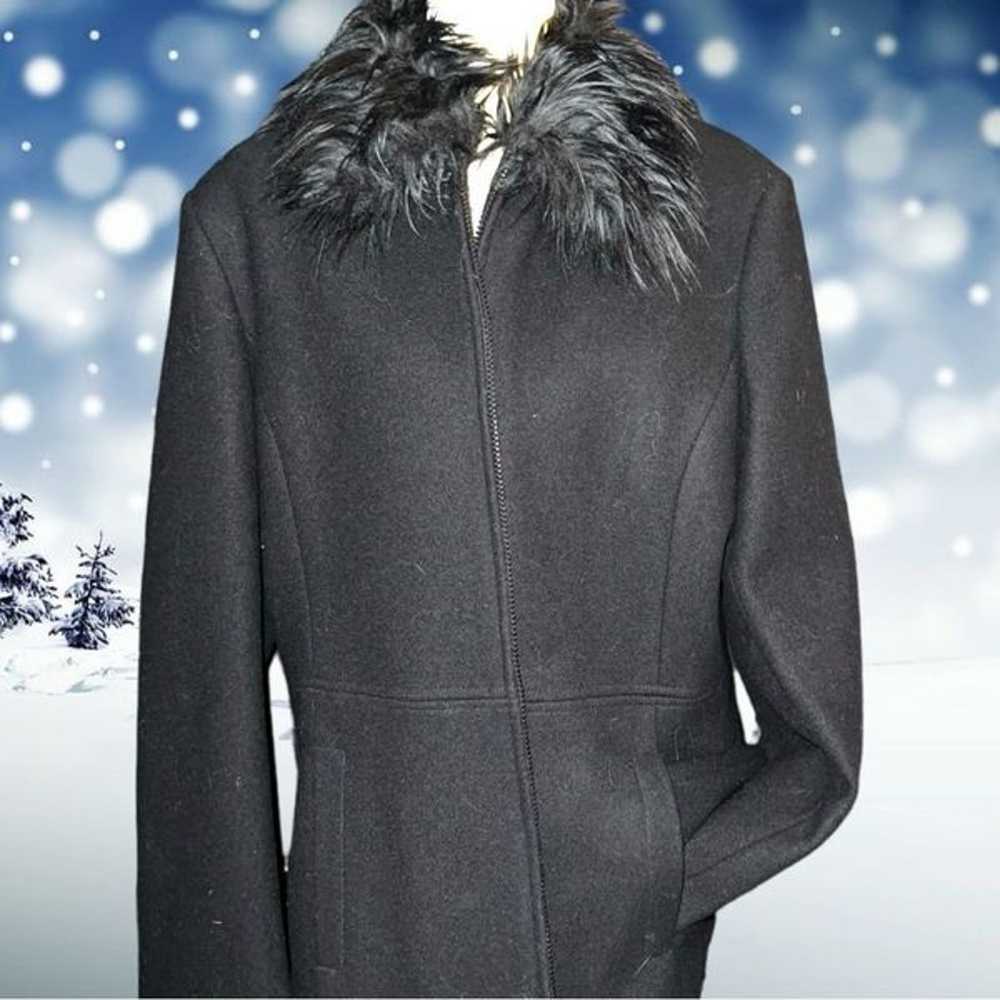 Esprit vintage black wool short coat new - image 7