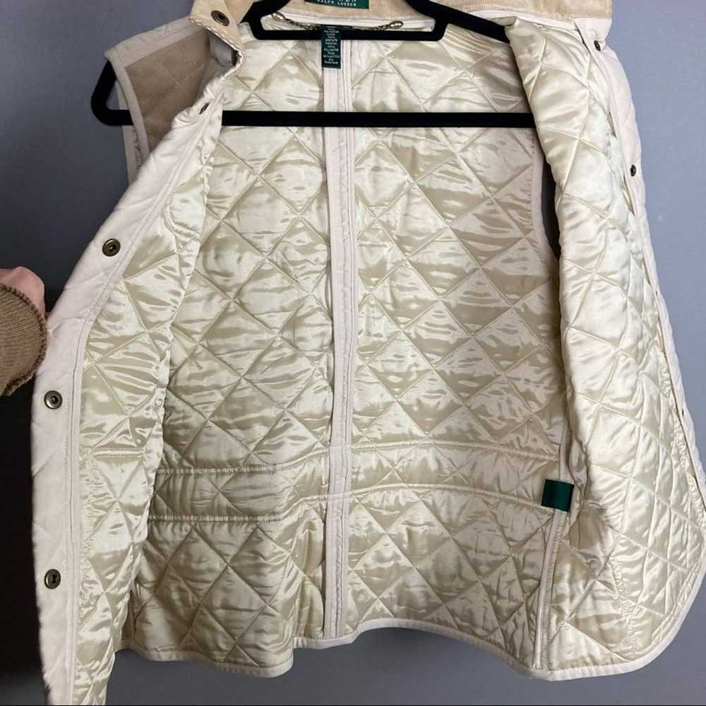 Lauren Ralph Lauren Light Khaki Quilted vest extr… - image 5