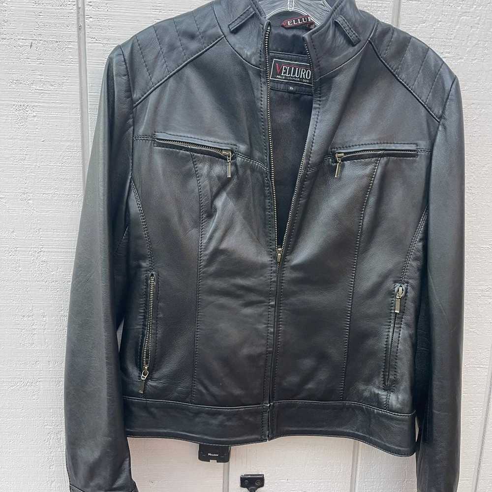 Beautiful Black leather jacket made and bought fr… - image 2