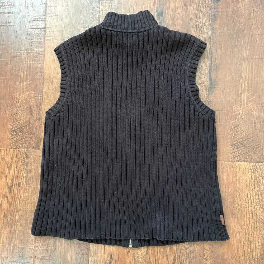 LAUREN by RALPH LAUREN brown ribbed knit  vest, s… - image 4