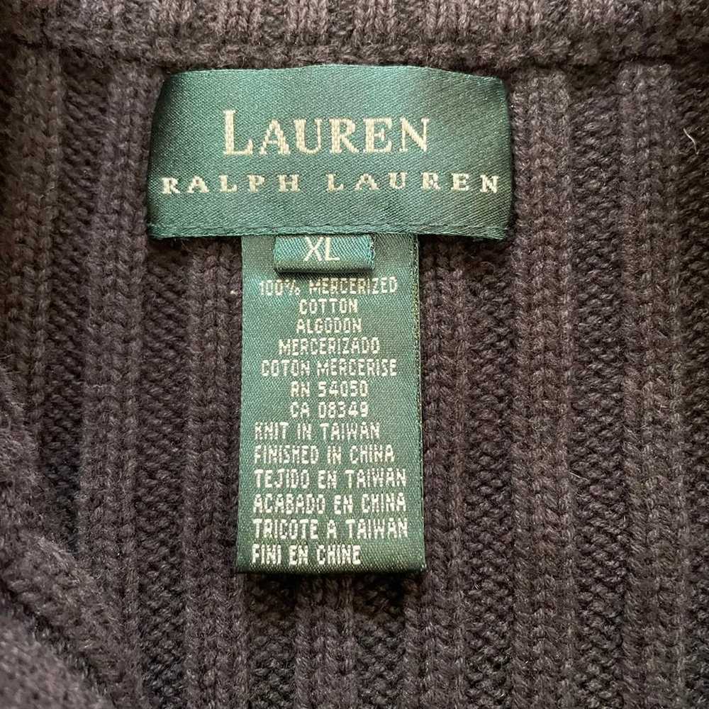 LAUREN by RALPH LAUREN brown ribbed knit  vest, s… - image 6