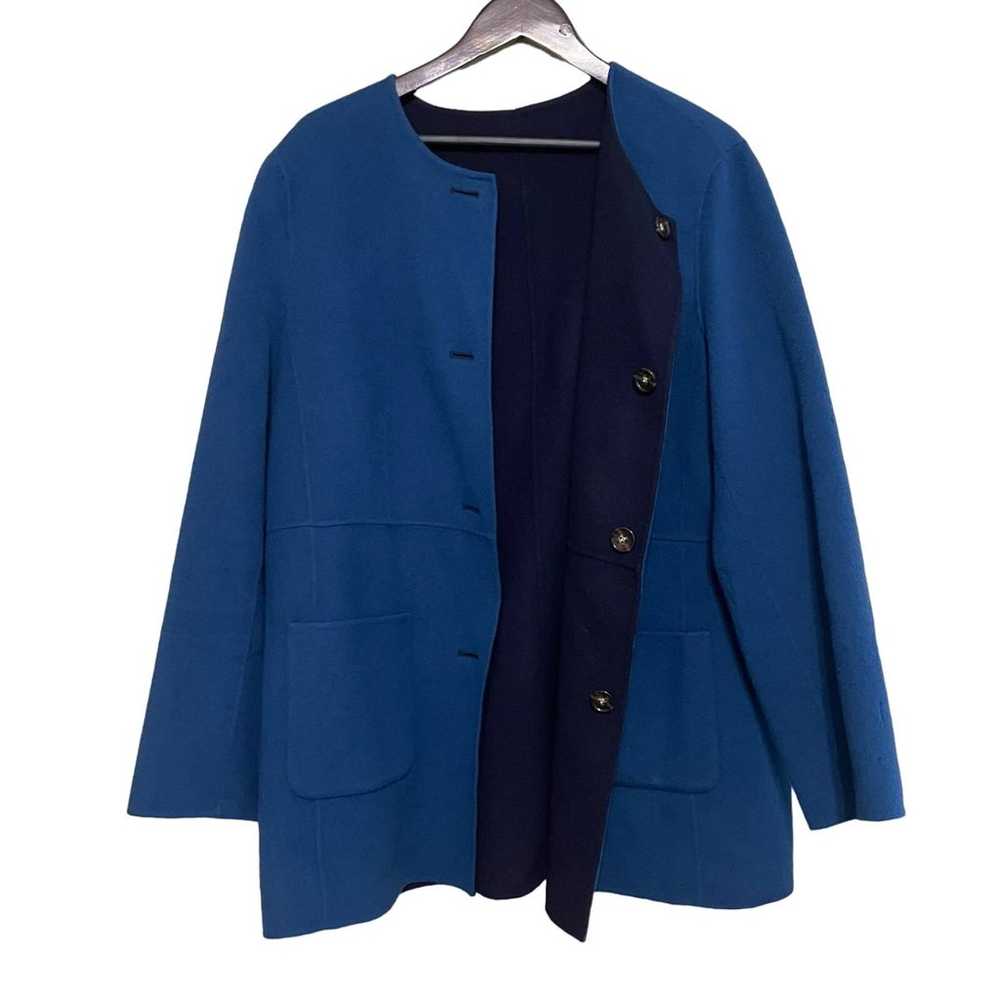 Talbots Wool Blend Reversible Coat Womens Size 20… - image 1