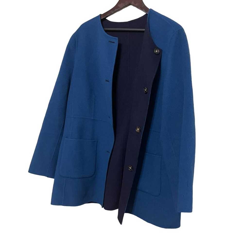 Talbots Wool Blend Reversible Coat Womens Size 20… - image 3