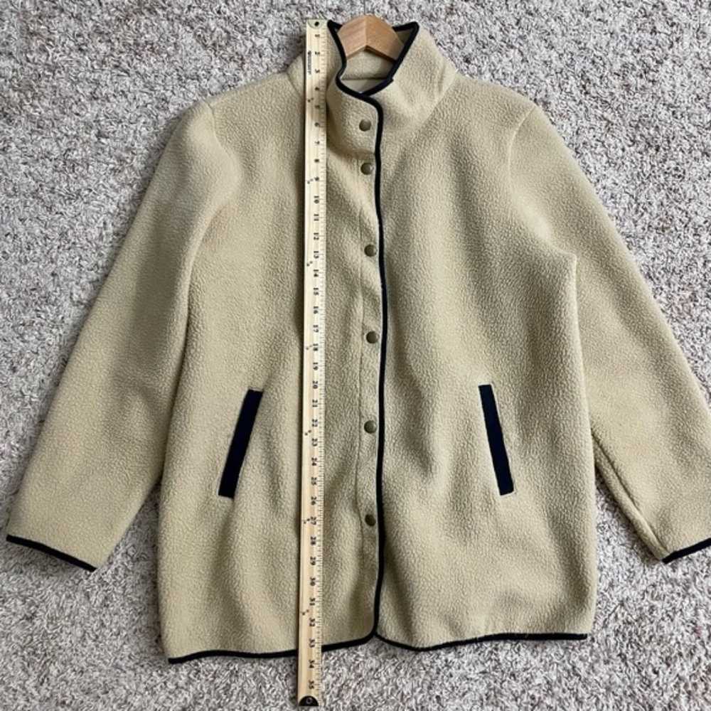 J. Crew Camel Piped Sherpa Coat Size XXL - image 9