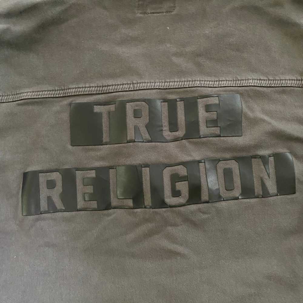 TRUE RELIGION Womans Black  Bomber Zip Jacket Den… - image 3