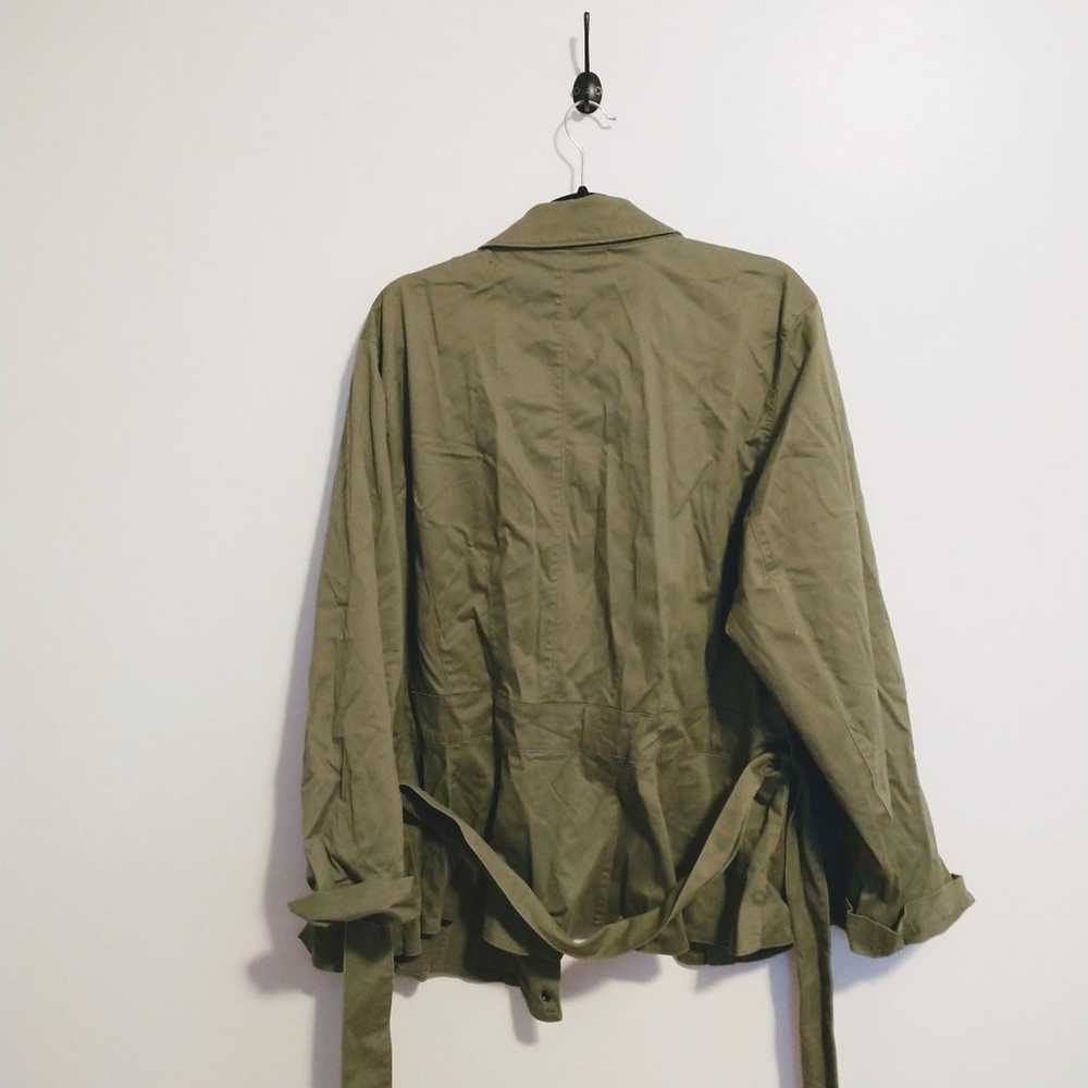Lane Bryant green peplum jacket with matching tie… - image 6