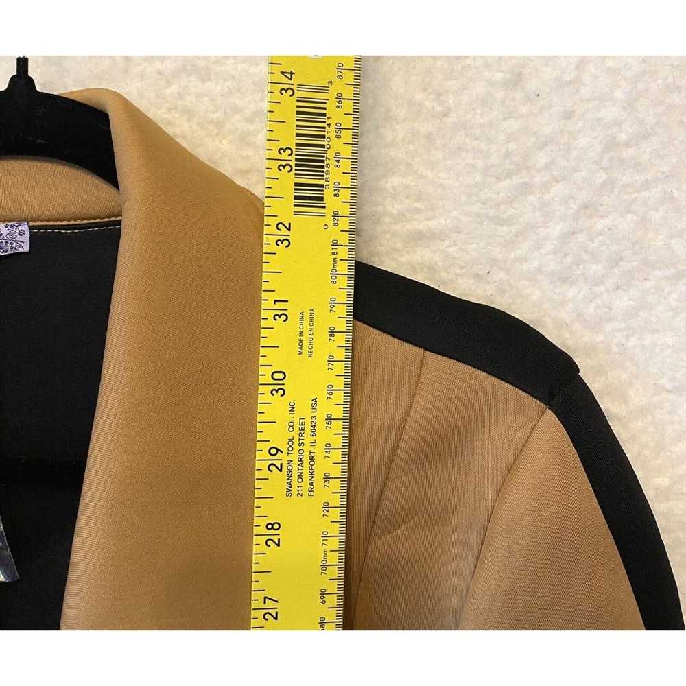 EIEN Two Tone Peplum Jacket Tag Size 3XL Black Ta… - image 10