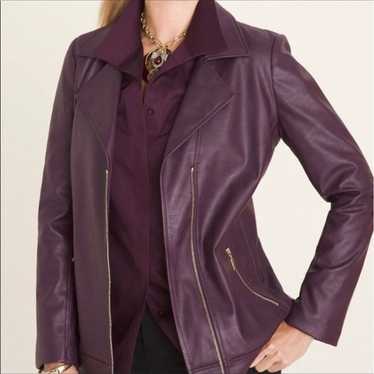 Chicos purple leather jacket
